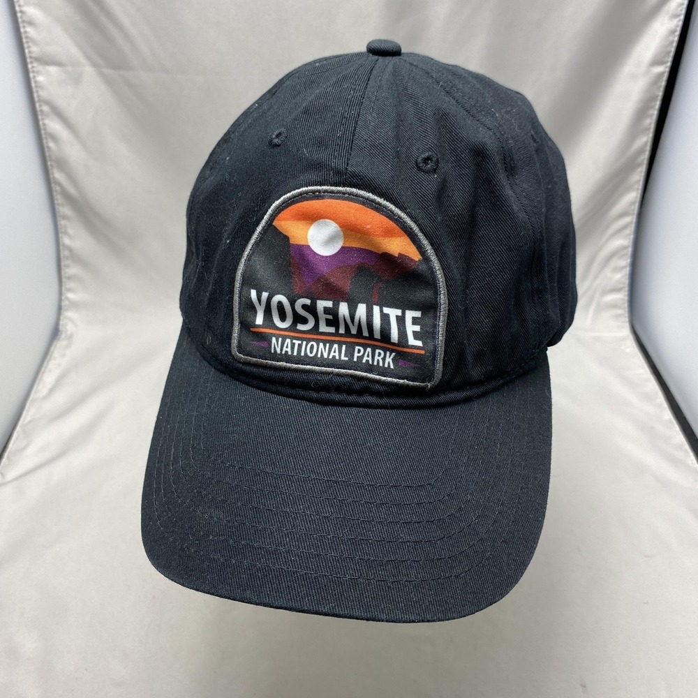 Yosemite National Park Hat Cap Strap Back Black Embroidered Patch Mens Dad Hat
